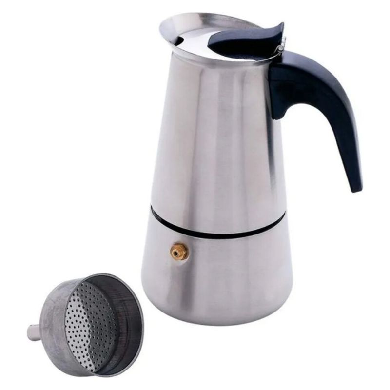 GENERICO - Cafetera Italiana Acero 6 Tazas