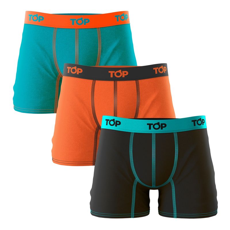 TOP - Pack 3 Boxer Medio Algodón Color Top C1