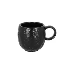 RAK PORCELAIN - SET DE 6 TAZA PORCELANA NEGRA 250CC ROCK RAK