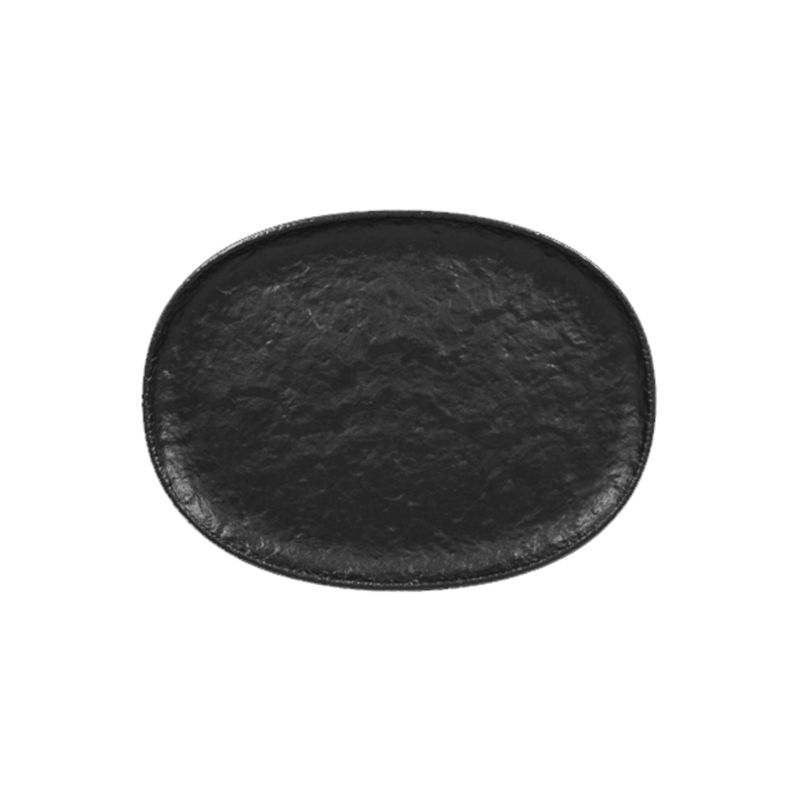 RAK PORCELAIN - PLATO OVALADO PORCELANA NEGRO 32CM ROCK RAK RAK PORCELAIN