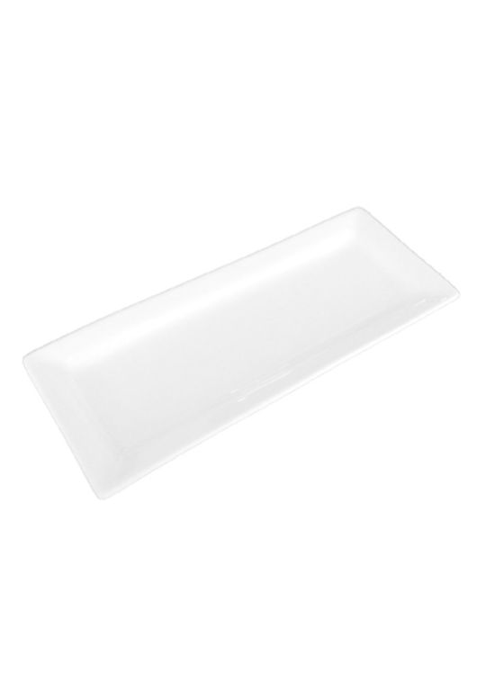 PLATO RECTANGULAR BAJO PORCELANA BLANCO 29CM STAR SQUARE