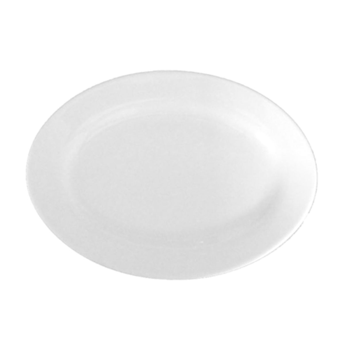 STAR FINE PORCELAIN - SET DE 12 AZAFATES OVALADOS DE PORCELANA BLANCOS 35CM STAR ROUND STAR FINE PORCELAIN