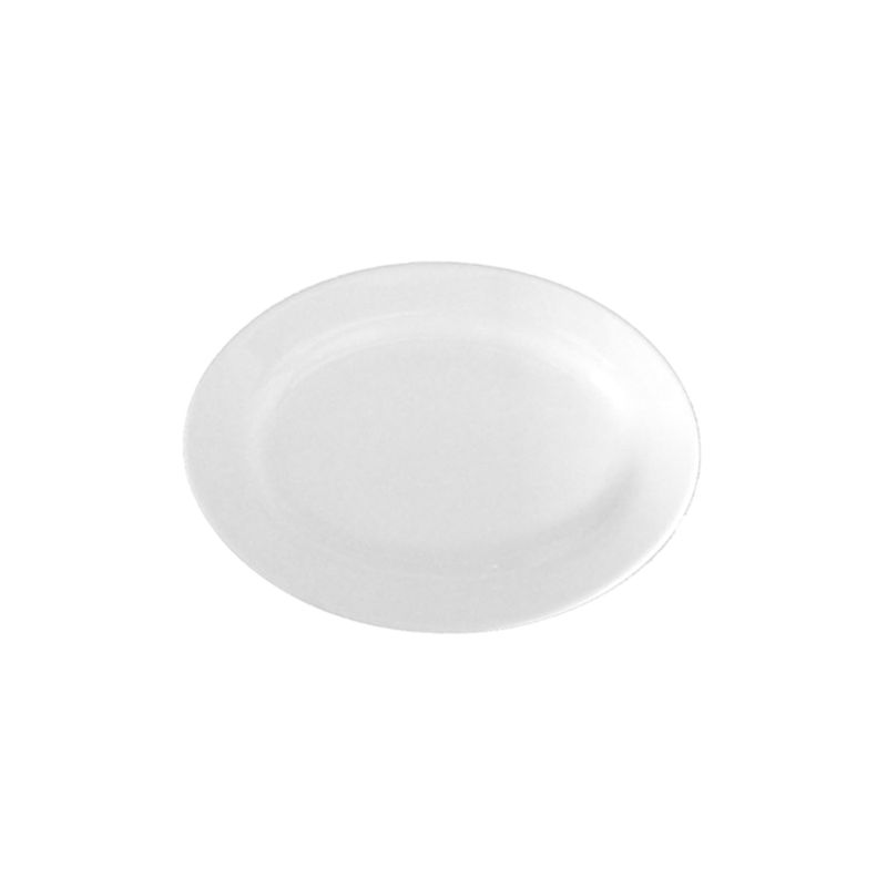 STAR FINE PORCELAIN - SET DE 12 AZAFATES OVALADOS DE PORCELANA BLANCOS 35CM STAR ROUND STAR FINE PORCELAIN