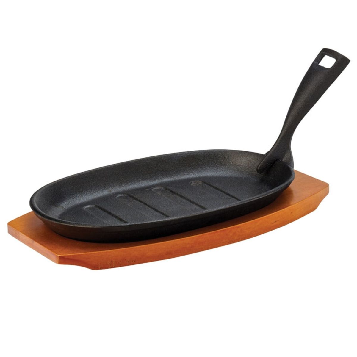 UTOPIA - Plato Ovalado Fierro Con Base Madera 24Cm Utopia UTOPIA