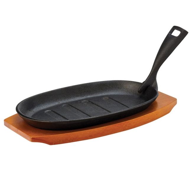 UTOPIA - Plato Ovalado Fierro Con Base Madera 24Cm Utopia UTOPIA