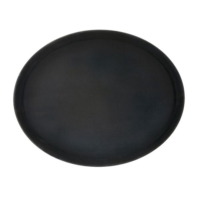 WINCO - Bandeja Antideslizante 59X68,5 Cm Oval Negra Winco WINCO