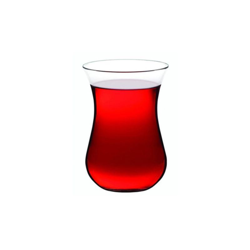 PASABAHCE - Set 6 Tazas Te Glass Con Su Platillo 165 Ml