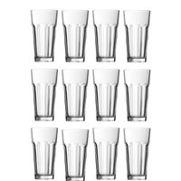 Pack 12 Vasos Vidrio Templado Casablanca 365cc