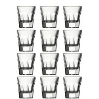 Pack 12 Vasos Shot Vidrio Templado Casablanca 36cc