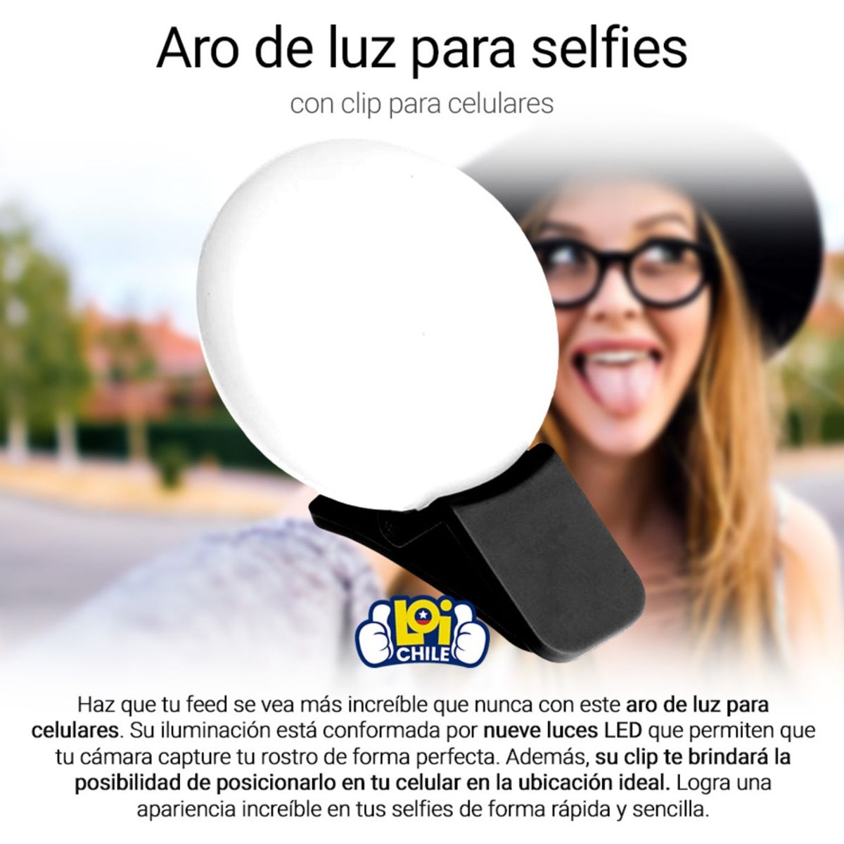 GENERICO - Selfie Ring Light Clip para Celular GENERICO