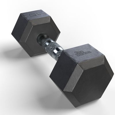 Imagen 2 del producto Mancuerna Hexagonal Recubierta En Caucho 10 kg