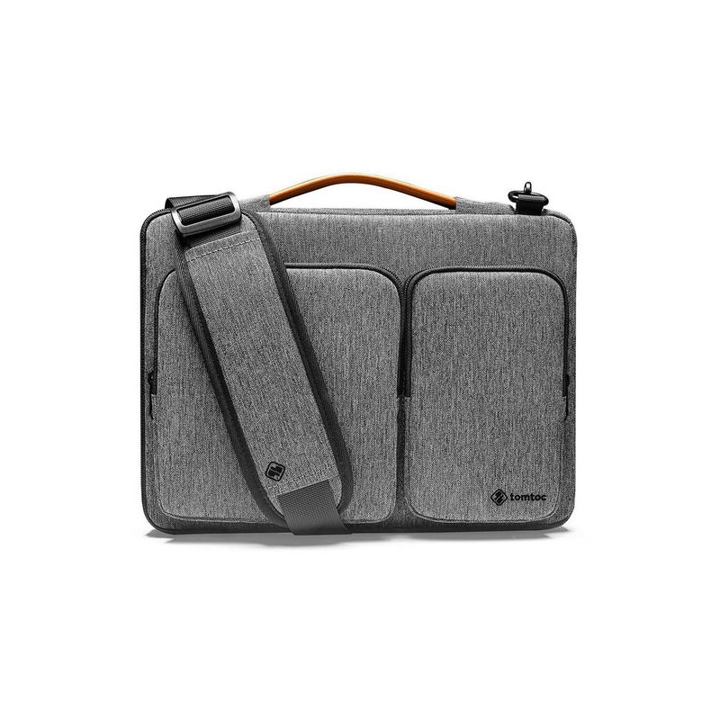 TOMTOC - Bolso de hombro a42 para notebook/mac 15.6''gris