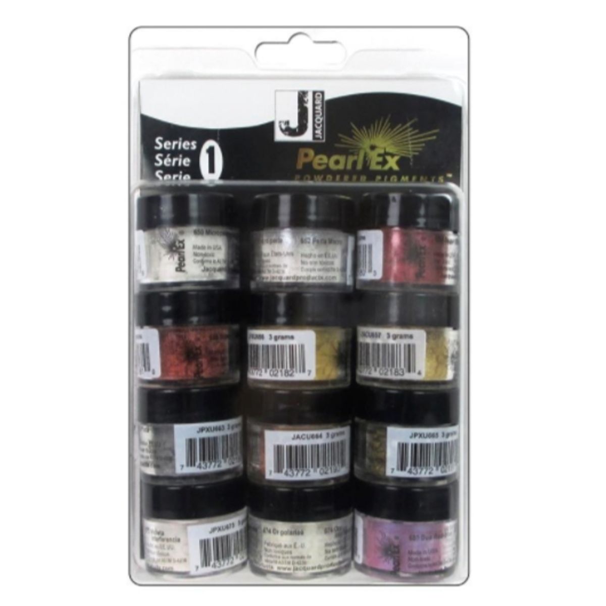 JACQUARD - PIGMENTOS PEARL.  EX SERIE 1. JACQUARD  12 COLORES