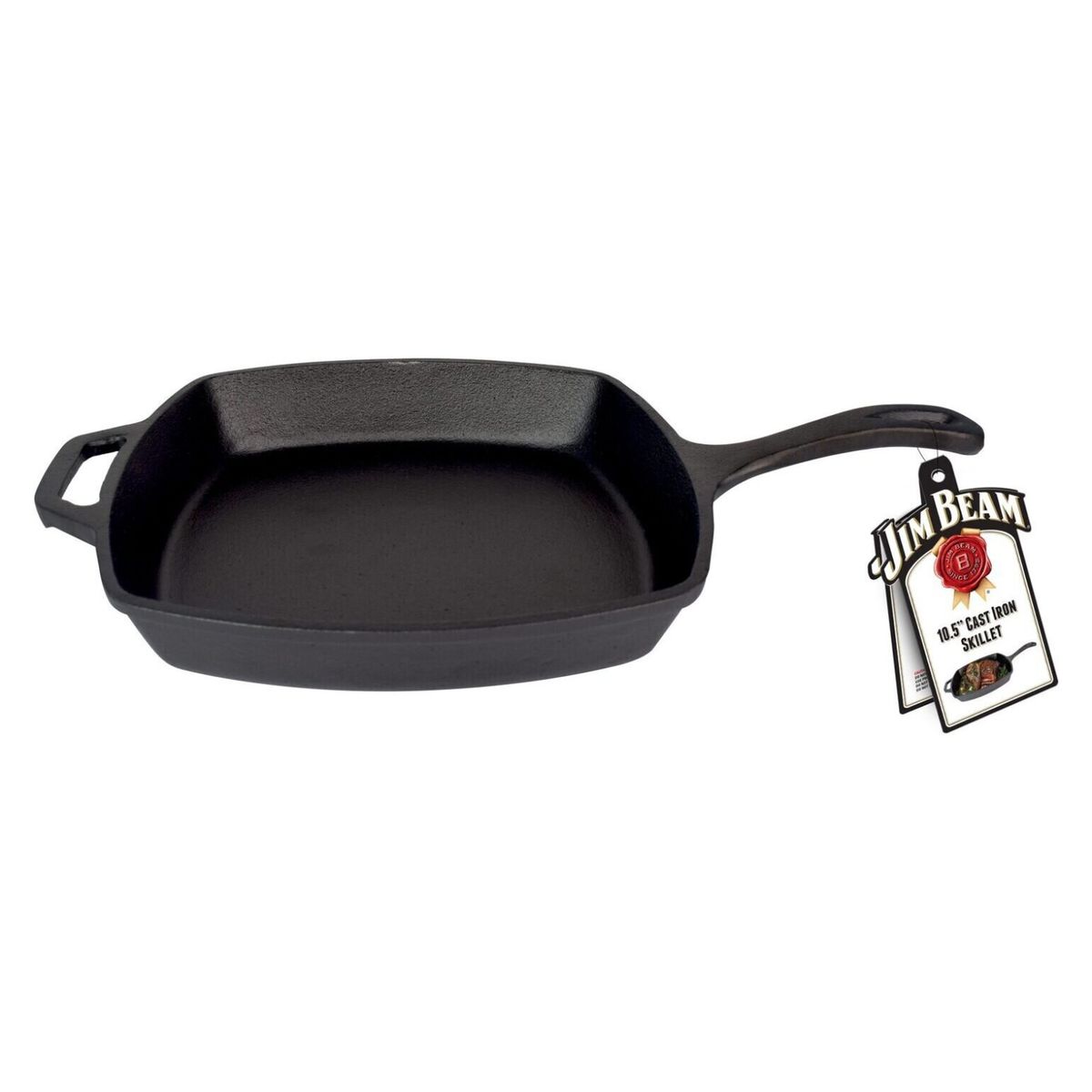 JIM BEAM - Plancha Cuadrada De Hierro Fundido