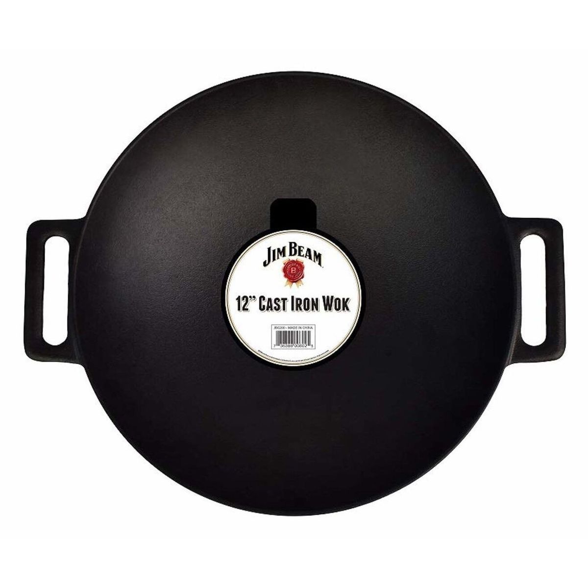 JIM BEAM - Wok Redondo 30,5 Cm De Hierro Fundido