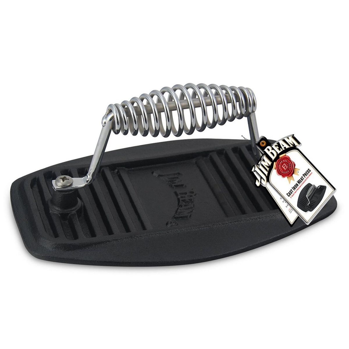 JIM BEAM - Prensa Para Carnes Grill De Hierro Fundido