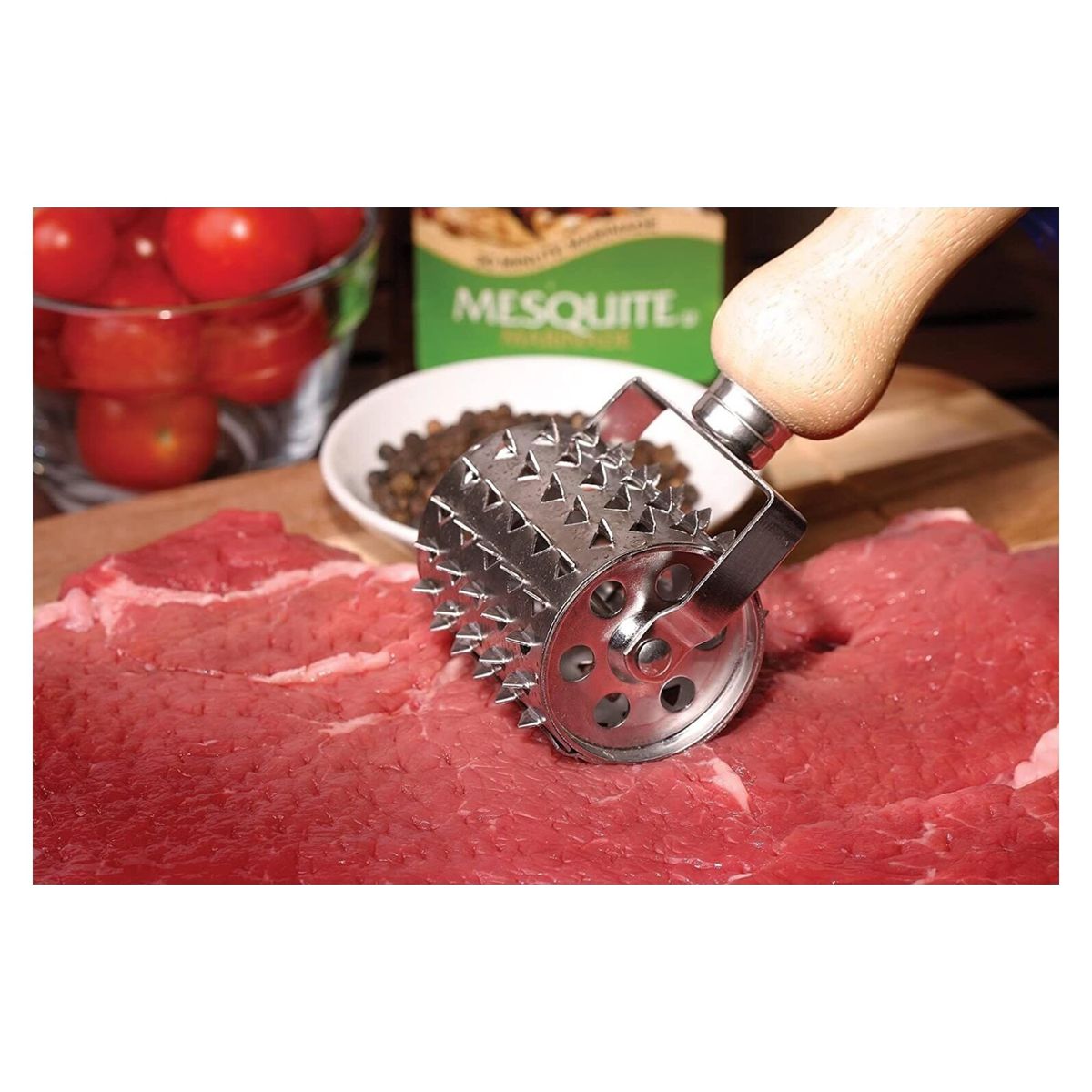 JIM BEAM - Tenderizador De Carne Con Mango Madera