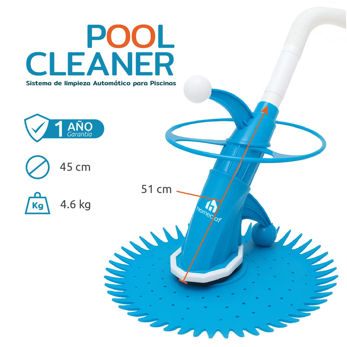 HOMECLAF - Limpiador De Piscina Automático Azul Homeclaf