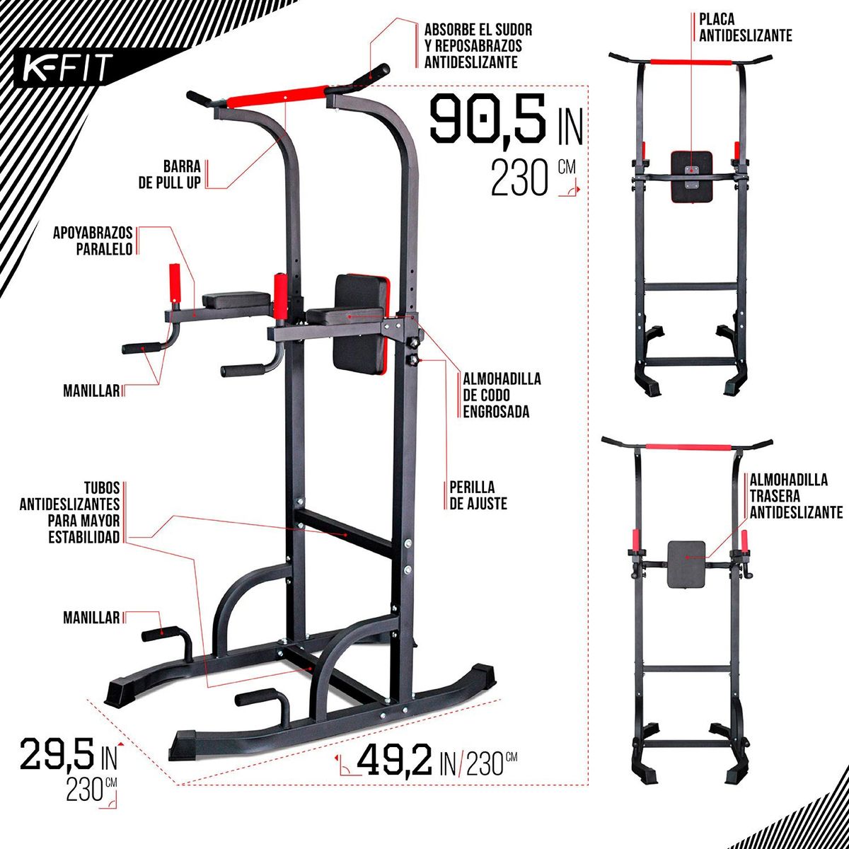 K FIT - Torre Multifuncional de Ejercicios Fitness