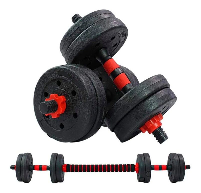 Set Mancuernas Con Barra Ajustable 10Kg K-Fit