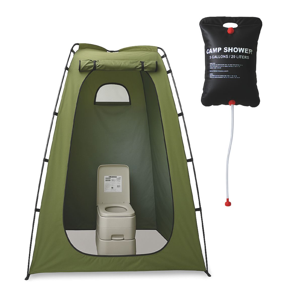 REBAJAS - Baño Químico Portátil Caseta y Ducha Solar 20L para Camping