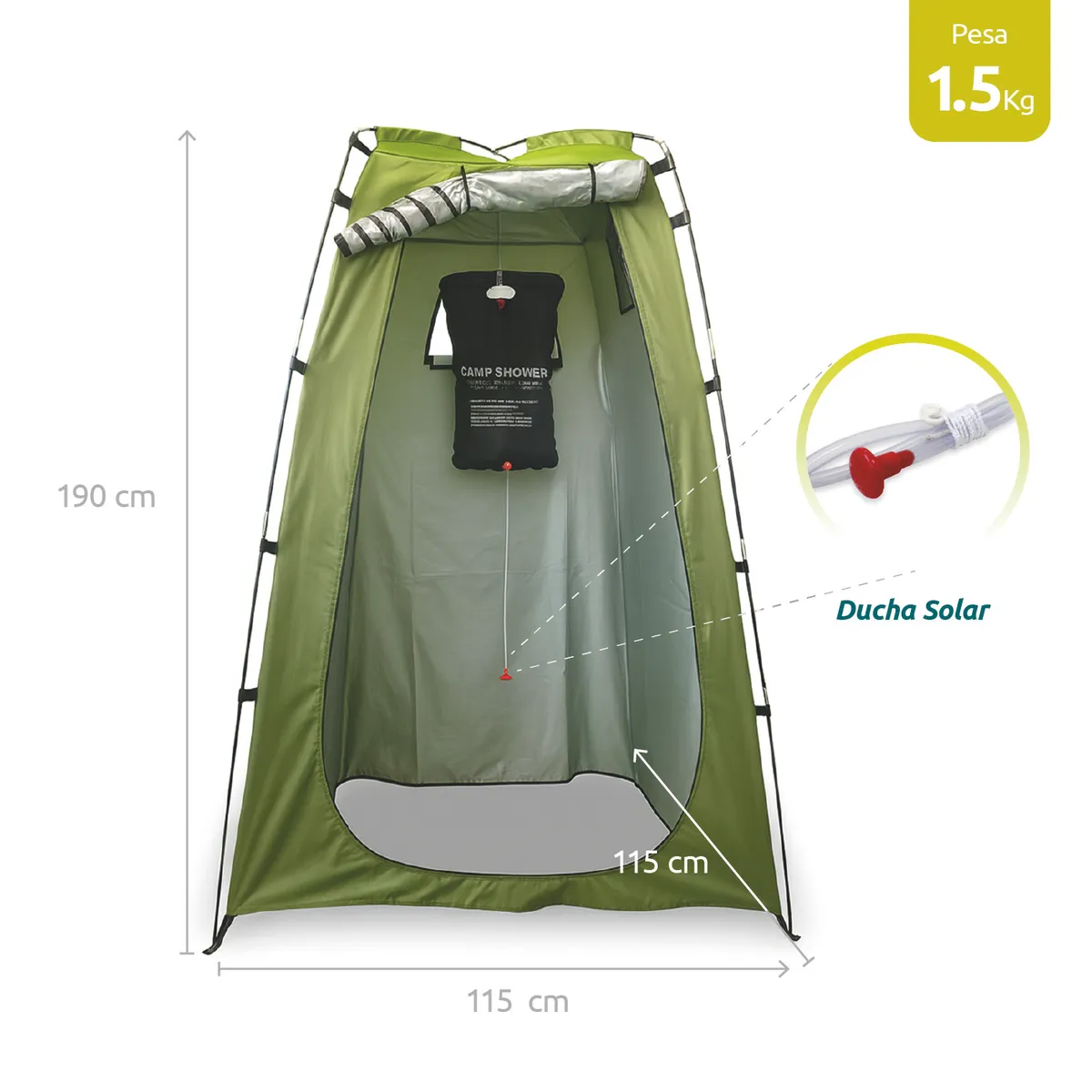 REBAJAS - Baño Químico Portátil Caseta y Ducha Solar 20L para Camping