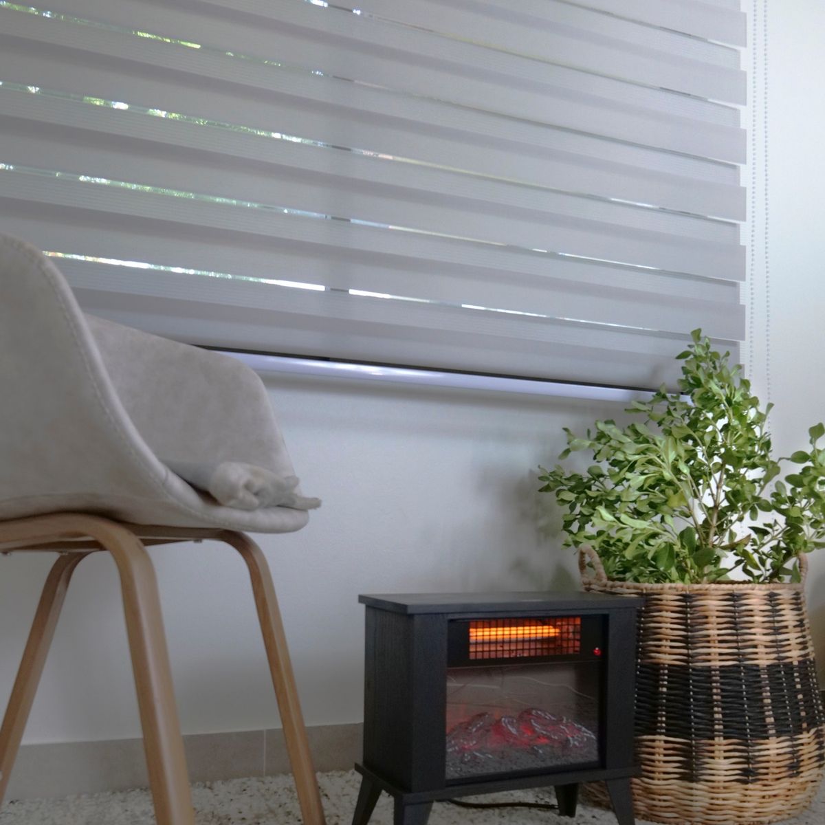 VINCENZI - Cortina Roller Duo Gris 160x160cm