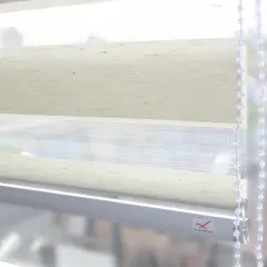 VINCENZI - Cortina Roller Duo Lino Blanco Oats 120x120cm