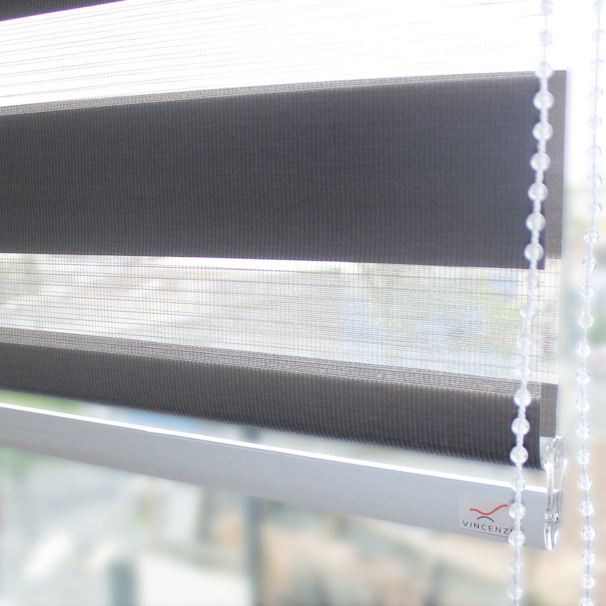 VINCENZI - Cortina Roller Duo Gris Pepper 180x240cm