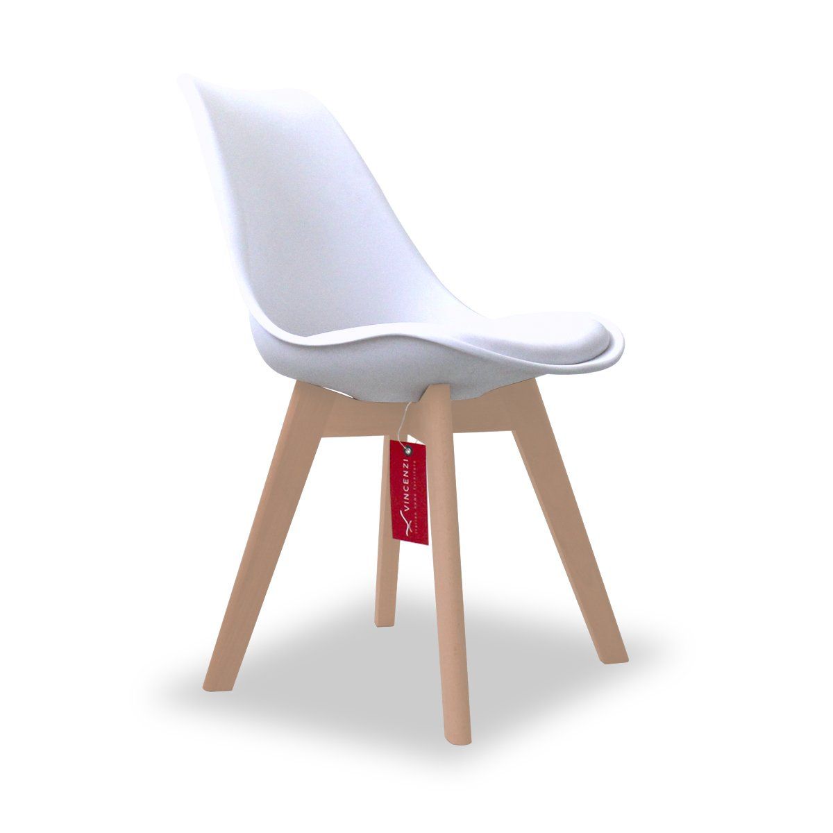 VINCENZI - Silla Eames Con Cojín Eco Cuero París