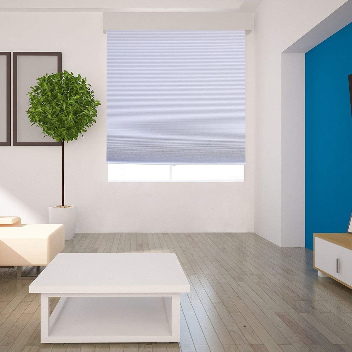 VINCENZI - Cortina Honeycomb Termo-Acústicas Blanca 160 X 240 Cm