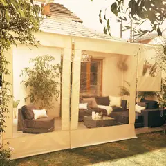 VINCENZI - Cortina Roller Cierre De Terraza Beige 150X250 Cm