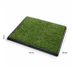 PETWOOW - Baño ecológico perros gatos doggy potty 75x50 cm XXL