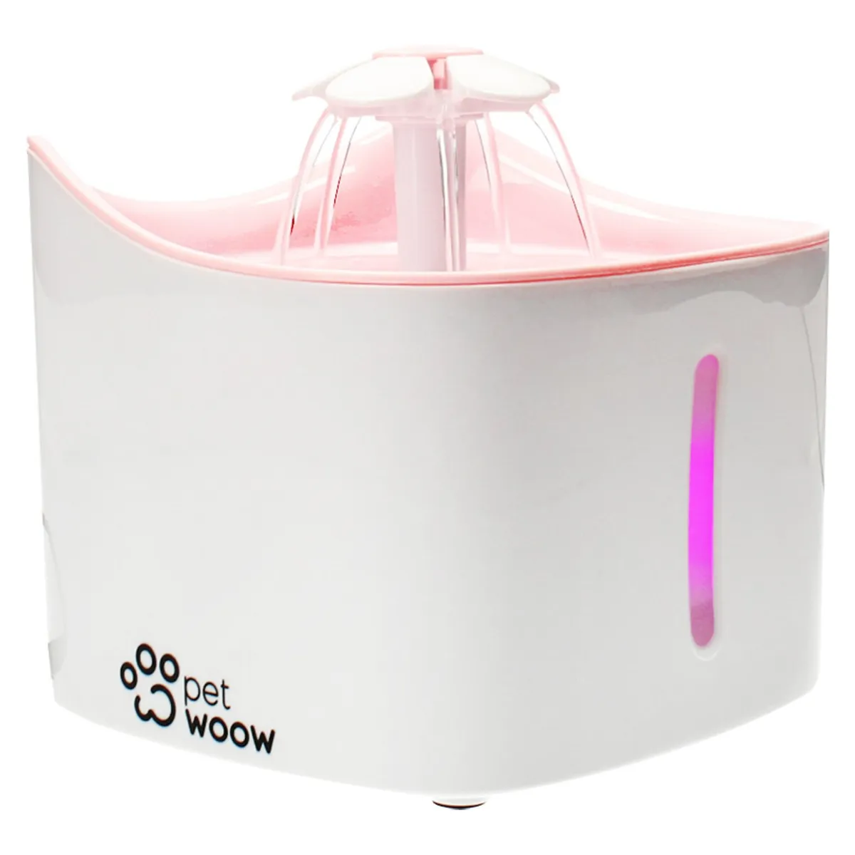 PETWOOW - Fuente De Agua Bebedero  Perros Y Gatos Rosada