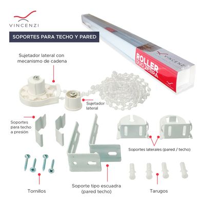 Imagen 2 del producto Cortina Roller Duo Blanca 220x240 cm