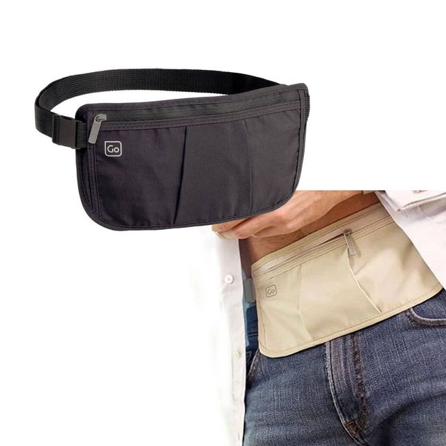 GO TRAVEL - Porta dinero seguro 3 bolsillos