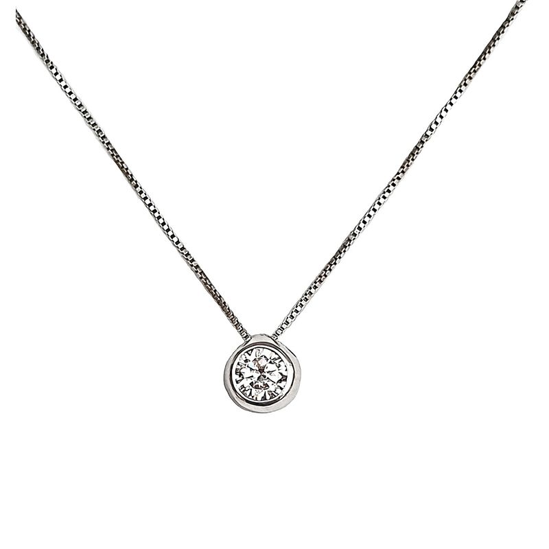 LA GARZA - Collar Mujer Plata Punto de Luz