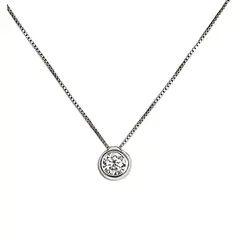 LA GARZA - Collar Mujer Plata Punto de Luz