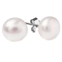 LA GARZA - Aros Mujer Plata y Perla de Río