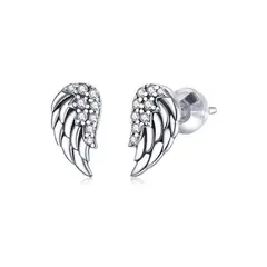 LA GARZA - Aros Mujer Plata Alas