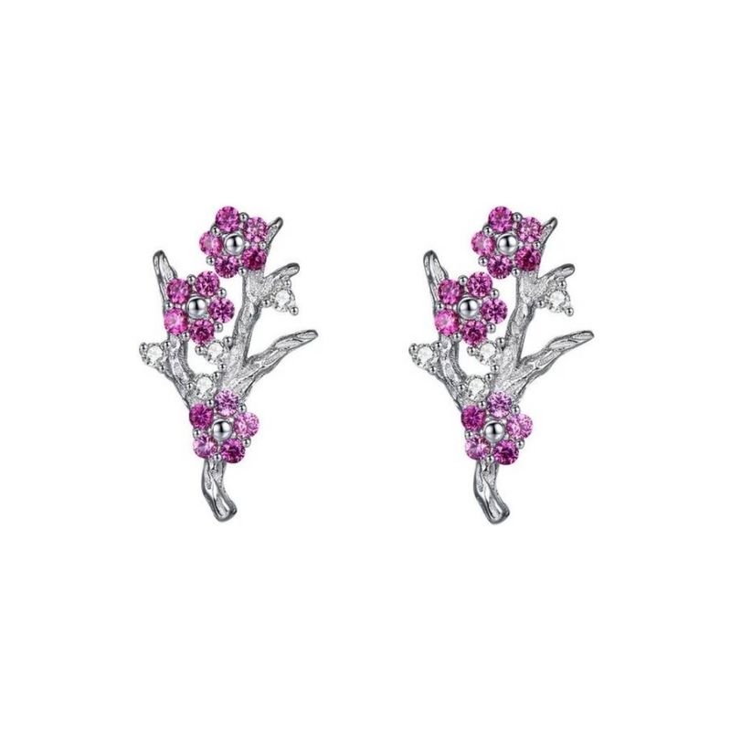 JOYAS CRISOL - Aros Mujer Plata Sakura