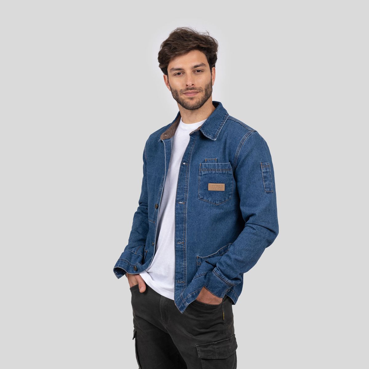 GNOMO - Chaqueta Harbut LightBlue Hombre Gnomo
