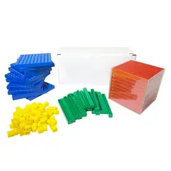 LA PRINCESITA - Bloques base 10, base 1000, 132 piezas conectables, Metodo Singapur