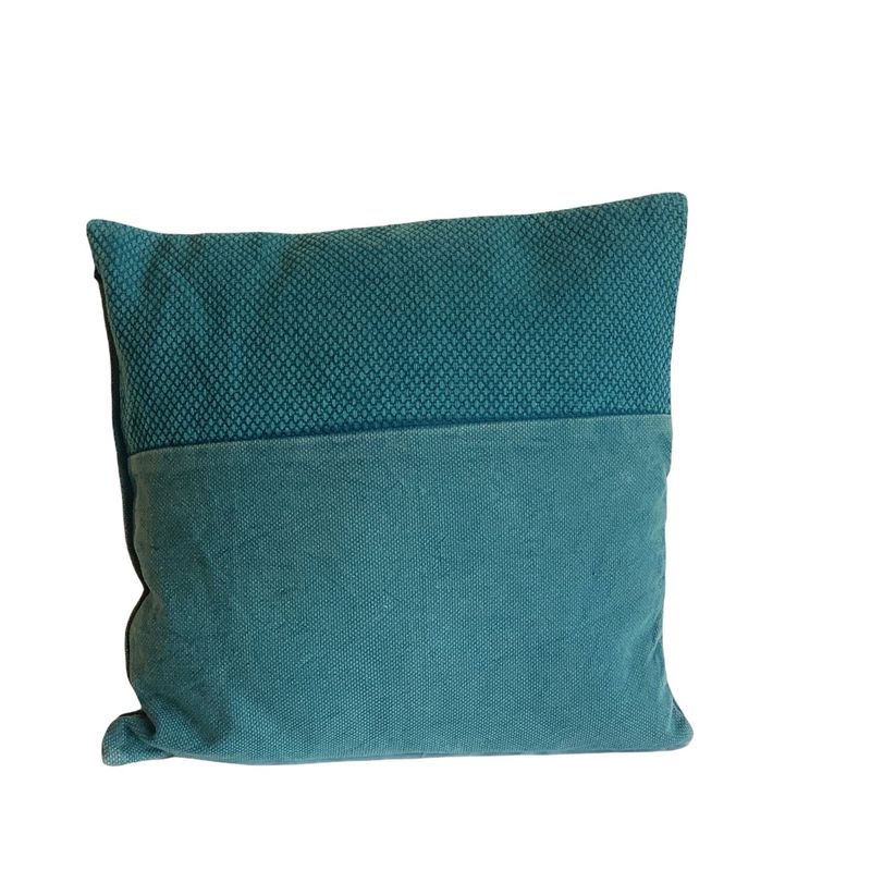 ML DESIGN - Cojin Bicolor Turquesa Decorativo