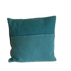 ML DESIGN - Cojin Bicolor Turquesa Decorativo