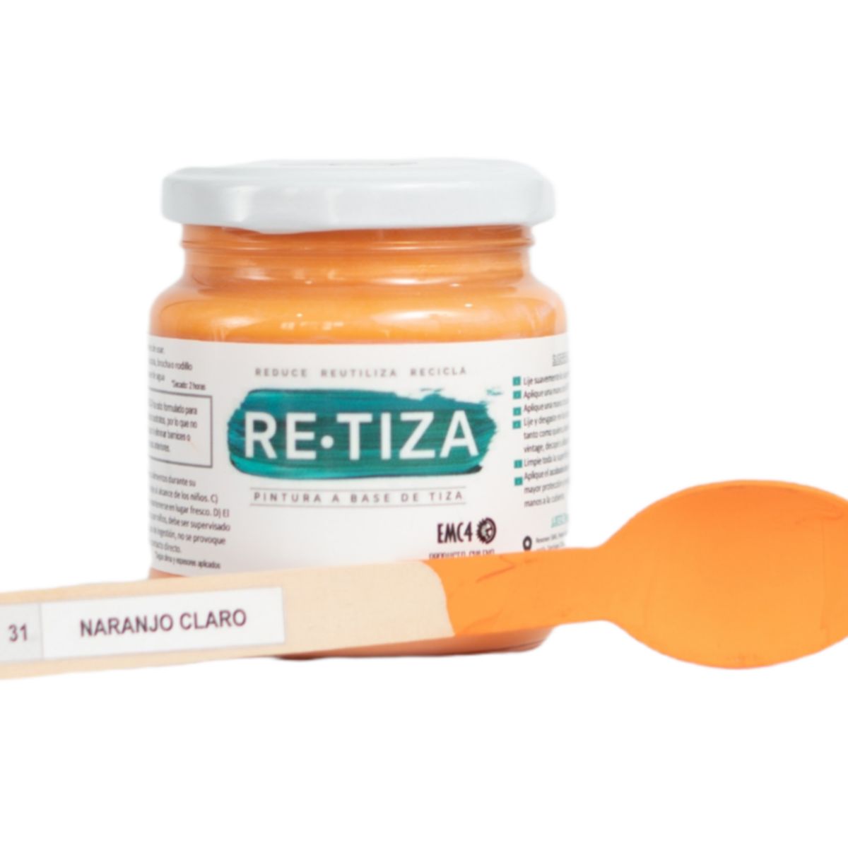 RETIZA - NARANJO CLARO  250 grs. Pintura Tizada/Vintage base agua mate