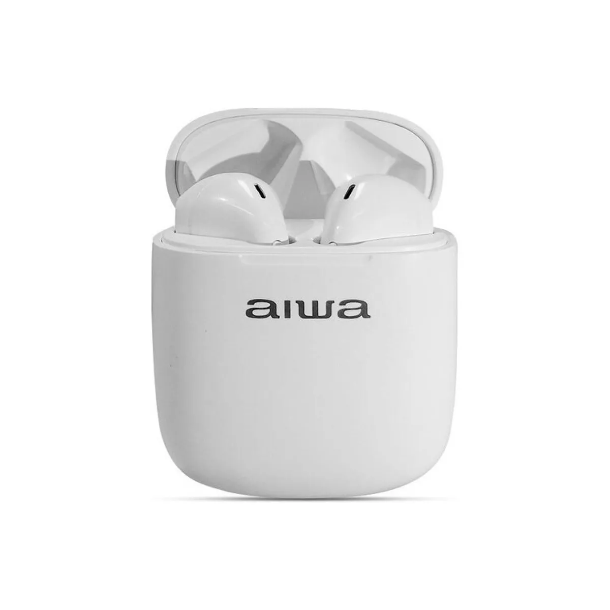 AIWA - Audífonos Aiwa Bluetooth 5.0 - 24h Batería, Cancelación Ruido - Blanco