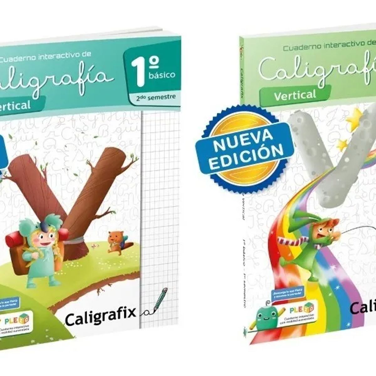 CALIGRAFIX - Pack Caligrafix 1 Basico Vertical 1 y 2 Semestre, Edicion Actualizada