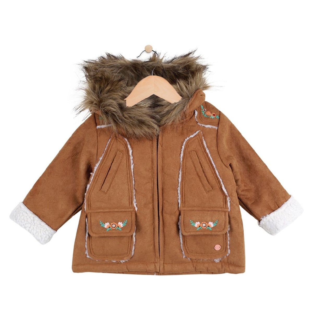 PILLIN - Chaqueta Bonded Bebe Niña Café Pillin PILLIN