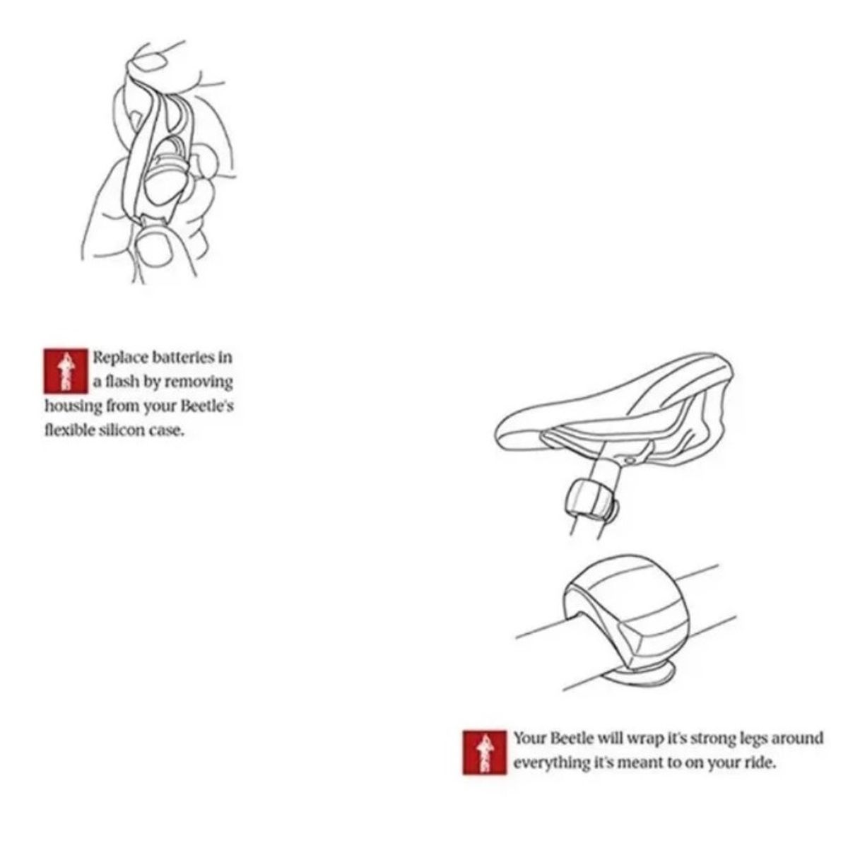 GENERICO - Malker Bicycle Light Delante Y Detras Silicone Led Bike Set